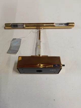 Aplique de pared dorado metal y cristal