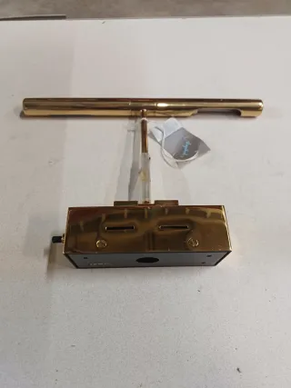 Aplique de pared dorado metal y cristal