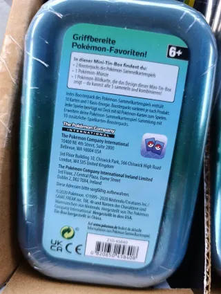 Carte Pokémon Scatola Tin