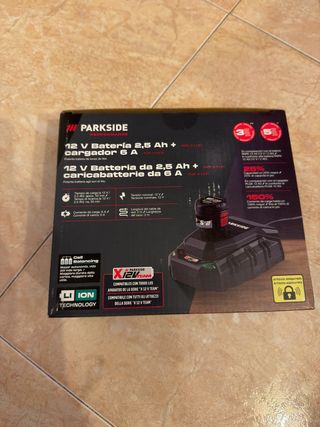 PARKSIDE 12V Batería 2,5 Ah + Cargador 6A