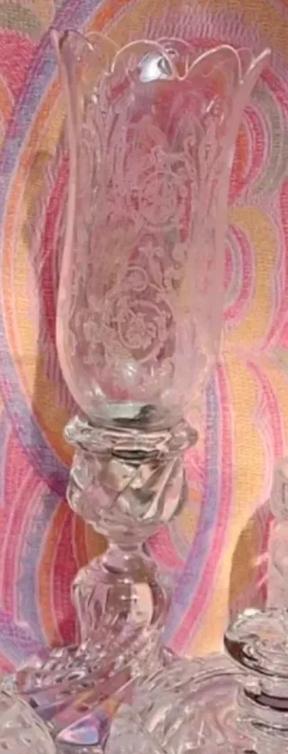 Candelabro de cristal tallado