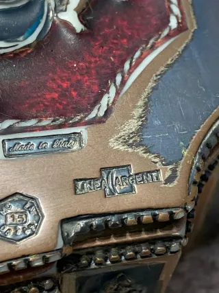 Portagioie antico decorato argento