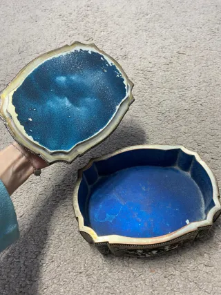 Portagioie antico decorato argento