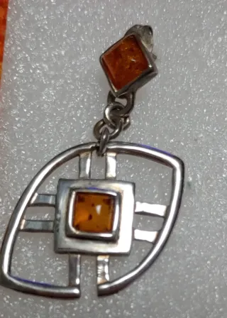 Pendientes Plata y Ámbar