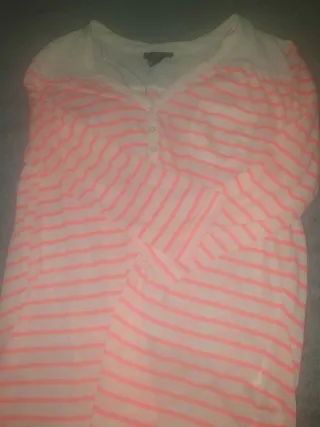 Blusa Rayas Naranja y Blanco