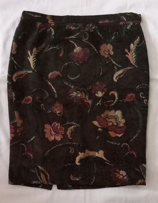 Falda Estampada Hecha a Mano T. 48