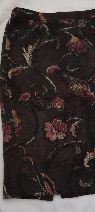 Falda Estampada Hecha a Mano T. 48