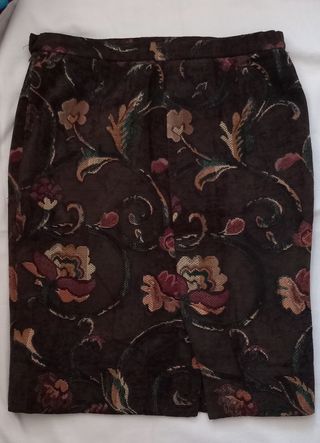 Falda Estampada Hecha a Mano T. 48