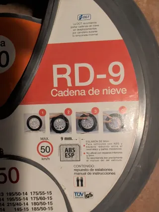 Cadenas de nieve RD-9 9mm Talla 50