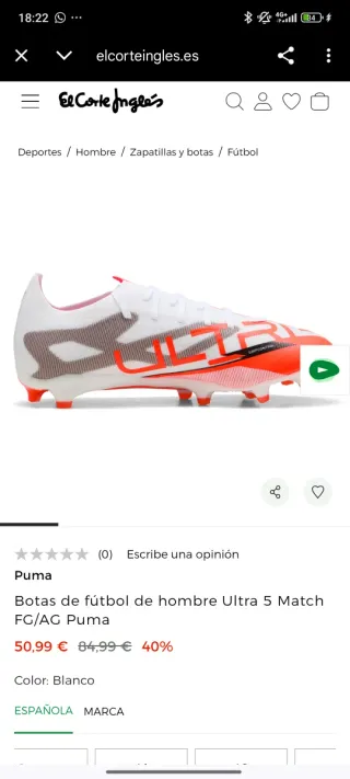 Zapatillas Fútbol Puma Talla 42 Nuevas