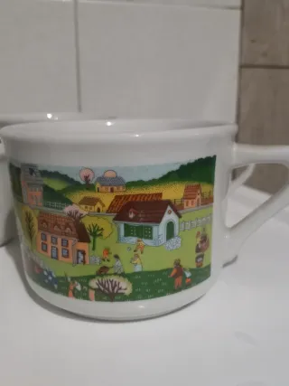 Set Tazze e Zuccheriera Decorate anni 80