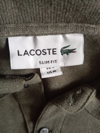 Polo Lacoste manga larga verde oscuro