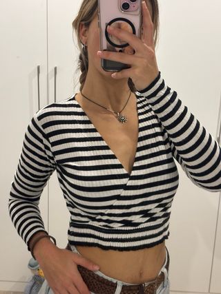 Camiseta de rayas manga larga