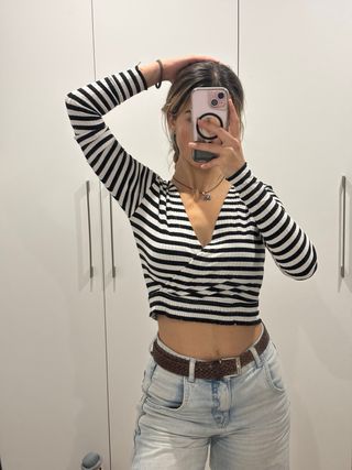 Camiseta de rayas manga larga