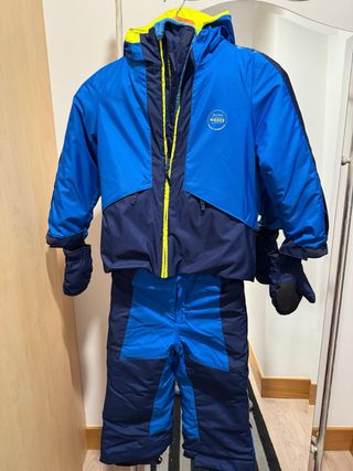 Tuta da neve Decathlon blu elettrico/blu navy