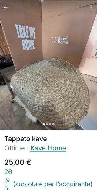 Tappeto rotondo Kave Home in juta