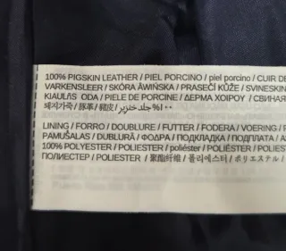 Falda Mango azul marino 100% piel