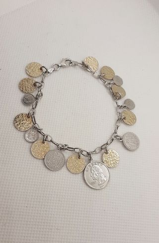Bracciale monete oro e argento