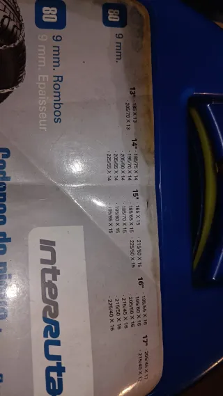 Cadenas para nieve de coche