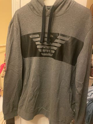 Sudadera Armani L gris y negra