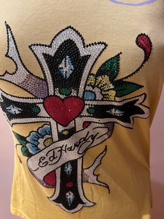 T-shirt Ed Hardy con strass