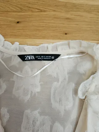 Blusa Zara Blanca Talla S