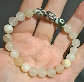 Bracciale Pietra di Luna Perle Buddha 2 perlinedzy
