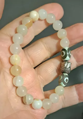 Bracciale Pietra di Luna Perle Buddha 2 perlinedzy