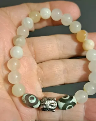 Bracciale Pietra di Luna Perle Buddha 2 perlinedzy