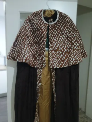 Disfraz Rey Mago Marrón y Dorado