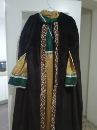 Disfraz Rey Mago Marrón y Dorado