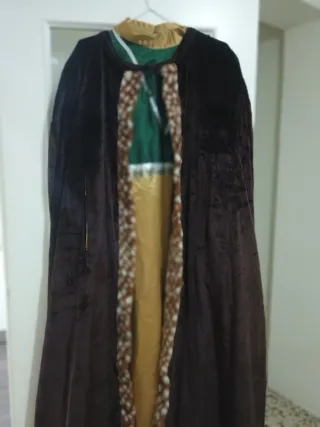 Disfraz Rey Mago Marrón y Dorado