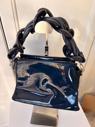 Borsa Miu Miu in vernice Blu