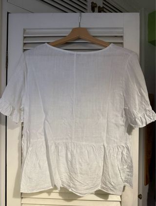 Blusa Mulaya Volantes Talla S/M Blanca