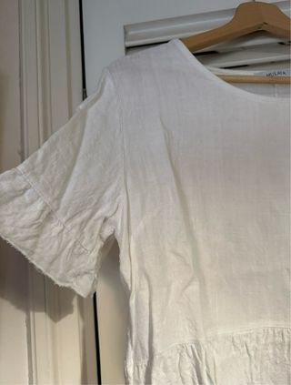 Blusa Mulaya Volantes Talla S/M Blanca