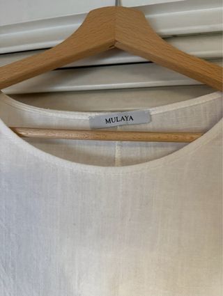 Blusa Mulaya Volantes Talla S/M Blanca