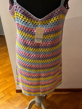 Abito crochet multicolore