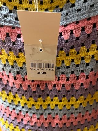 Abito crochet multicolore