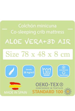 Colchón mini cuna Pekitas + funda + sábana