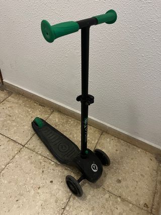 Patinete 3 Ruedas Negro y Verde