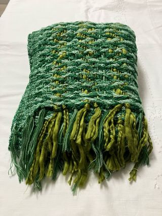 Bufanda verde y verde oliva (180x40 cm)