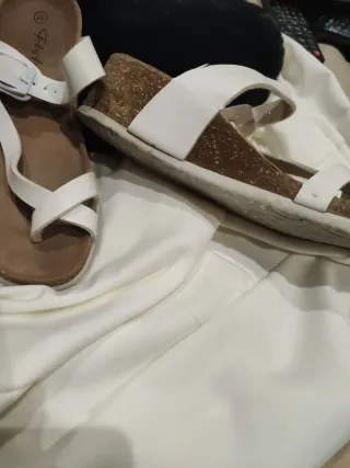 Sandalias blancas talla 37