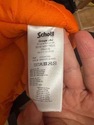 Schott Giubbotto Bomber Nero Taglia L