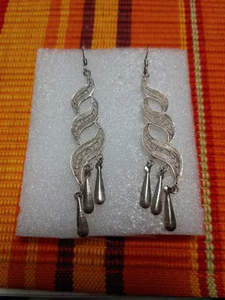 Pendientes Filigrana Plata Largos