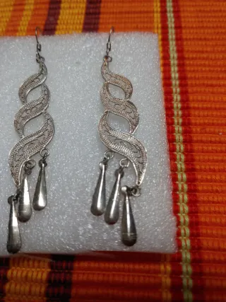 Pendientes Filigrana Plata Largos