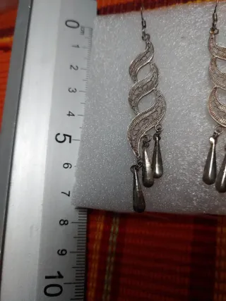 Pendientes Filigrana Plata Largos