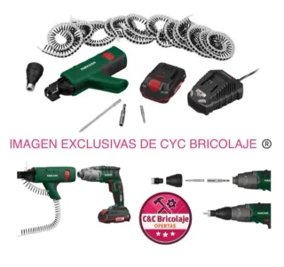 Atornillador Pladur Parkside Kit completo