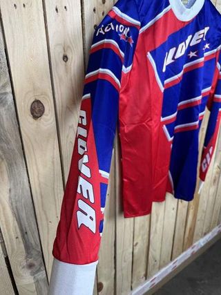 Camiseta T-M De Moto Clover Rojo/Azul