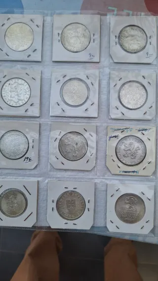 Lote de monedas de plata Checoslovaquia,una de slo