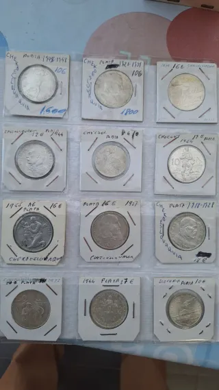 Lote de monedas de plata Checoslovaquia,una de slo